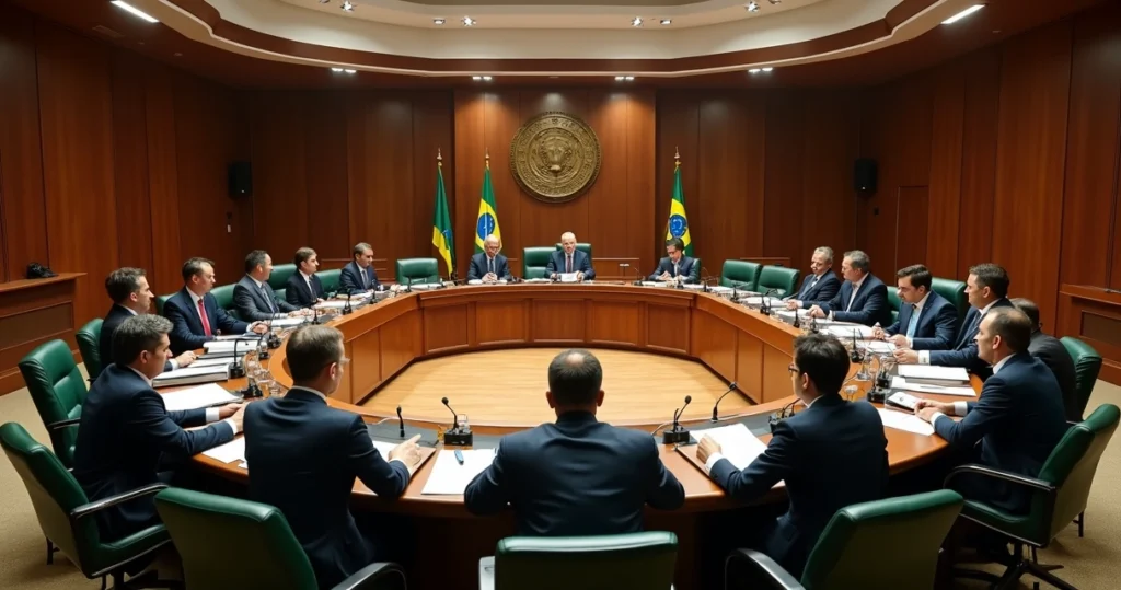 Plenário do STF com ministros reunidos em votação durante sessão sigilosa sobre responsabilidade de redes sociais